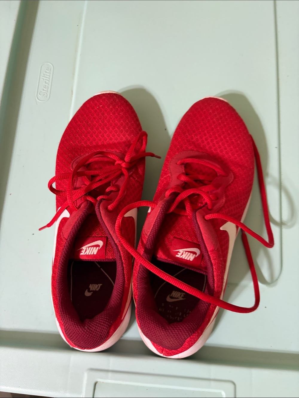 Nike Red Women's Lightweight Mesh Running Shoes